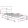 vidaXL Рамка за легло без матрак, 90x200 см, масивна чамова дървесина