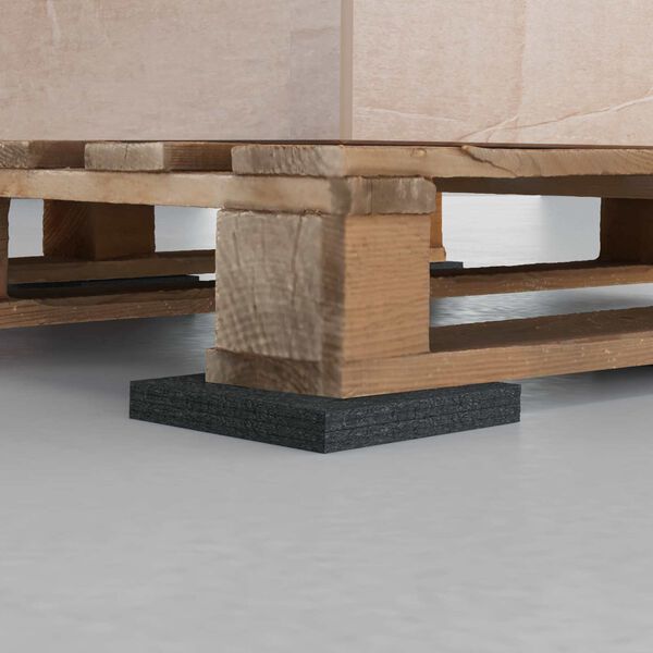 vidaXL Гумена подложка Черно Каучук