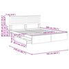 vidaXL Легло с място за съхранение с таблото Сив Сонома 160 x 200 cm