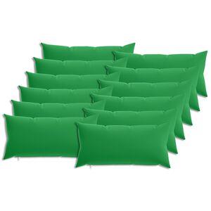 vidaXL Възглавница 12 бр. HEERLEN Зелено 40 x 80 cm Полиестер