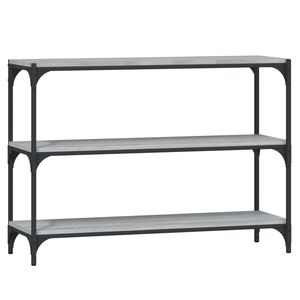 vidaXL Библиотека сив сонома 100x33x70,5 см инженерно дърво и стомана