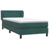 vidaXL Box Spring легло с матрак Тъмнозелено 90x220 cm Кадифе