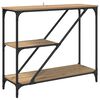 vidaXL Конзолна маса Дъб 88,5 x 30 x 75 см Инженерно дърво