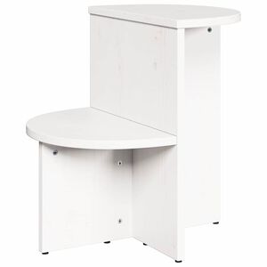 vidaXL Масичка за кафе Бяло 50 x 40 x 50 см Борово дърво масив