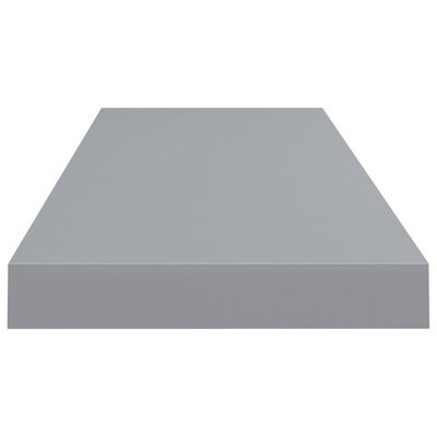 vidaXL Окачен стенен рафт, сив, 80x23,5x3,8 см, МДФ