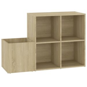 vidaXL Шкаф за обувки, дъб сонома, 105x35,5x70 см, инженерно дърво