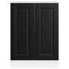 vidaXL Кухненски шкаф Porto, черен, инженерно дърво