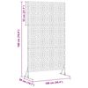 vidaXL Екран за уединение Бяло 100 x 50 x 180 см Стомана