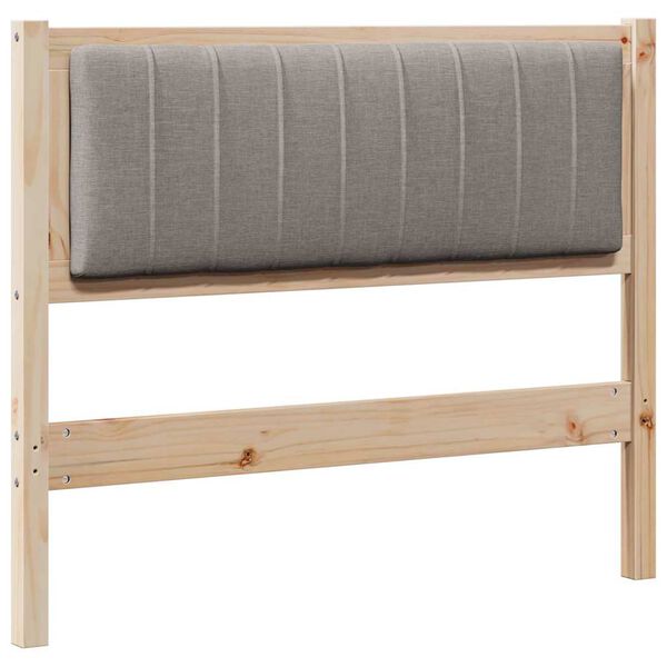 vidaXL Тапицирана табла с таблото Кафяво 100 cm Солидно борово дърво