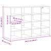vidaXL Шкаф за обувки Бетонно сиво 103 x 30 x 67 см Инженерно дърво