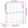 vidaXL Градинска порта 100x95 см, неръждаема стомана