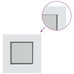 vidaXL Вътрешен цвят на прозорец за изба Бял RISOR 30 x 30 cm