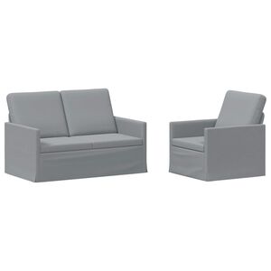 vidaXL Комплект дивани 2 pcs Светлосиво Текстил