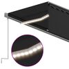 vidaXL Автоматична тента с щора, LED, сензор за вятър, 5x3 м, антрацит