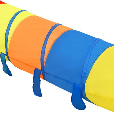 vidaXL Детски тунел за игра, многоцветен, 245 см, полиестер