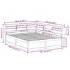 vidaXL Легло с етажерка за книги, без матрак, 150x200 см, бор масив