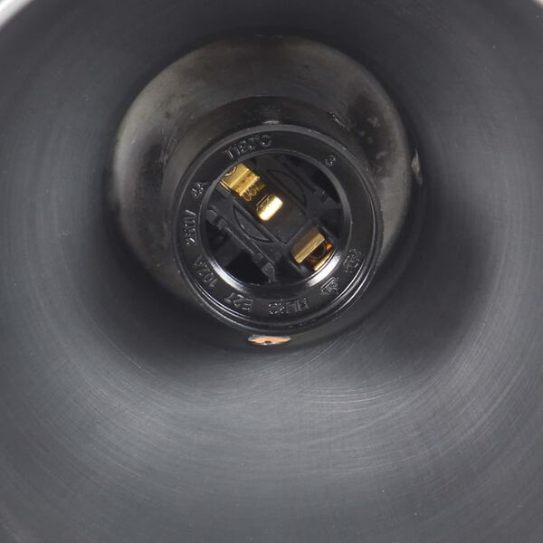 vidaXL Стенна лампа, E27, сребристо, масивно мангово дърво и желязо