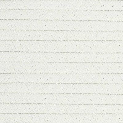 vidaXL Кош за съхранение, кафяво и бяло, Ø49x65 см, памук