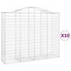 vidaXL Габионни кошници арка 10 бр 200x50x160/180см поцинковано желязо