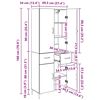 vidaXL Висок шкаф с чекмедже Дъб 69,5 x 34 x 180 см Инженерно дърво