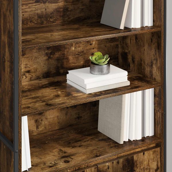 vidaXL Високи шкафове 2 pcs Димящ дъб 79 x 36 x 200 см Инженерно дърво