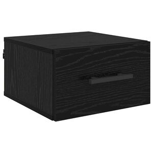 vidaXL Нощен шкаф 35 x 35 x 20 см Инженерна дървесина Черен дъб