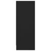 vidaXL Шкаф за обувки, черен, 31,5x35x90 см, инженерно дърво