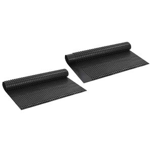 vidaXL Оребрена дренажна плоча 2 бр. Черно 1 x 20 m HDPE