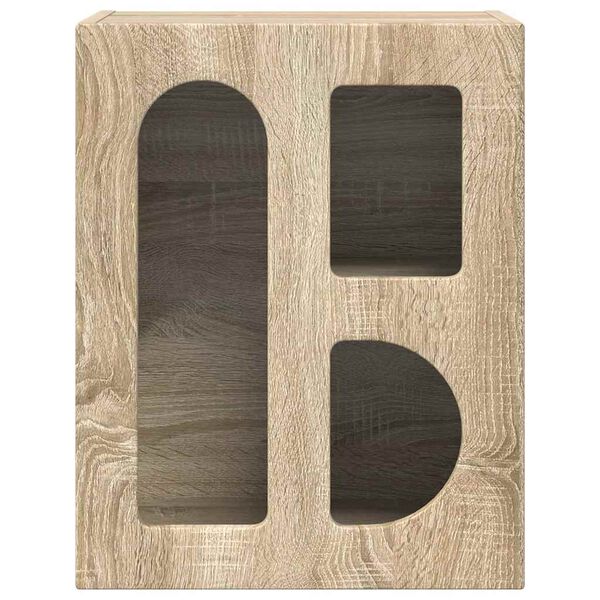 vidaXL Нощно шкафче Сонома дъб 40 x 35 x 50 см Инженерно дърво