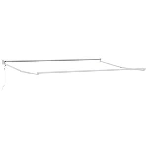 vidaXL Сенник Бяло 5 x 3 m Метал