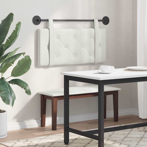 vidaXL Висяща табла Монтиране на стена Бял 80 cm Изкуствена