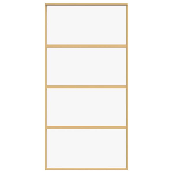 vidaXL Плъзгаща се врата 102,5x205 см прозрачно ESG стъкло и алуминий