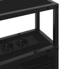 vidaXL Табла за съхранение с рафт Черен дъб 140 cm Инженерно дърво