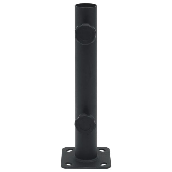 vidaXL Основа за чадър Ø32/34/38 мм прът матово черно стомана