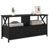 vidaXL ТВ шкаф с чекмедже Черния дъб 90 x 33 x 45 см