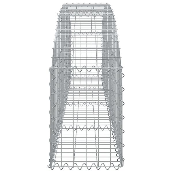 vidaXL Дъговидна габионна кошница 200x30x40/60 см поцинковано желязо