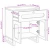 vidaXL Нощен шкаф Естествен 50 x 33 x 60 см Солидно мангово дърво