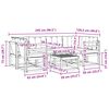 vidaXL Комплект дивани за открито 7 pcs Натурален и Бежов