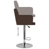 vidaXL Бар табуретки, 2 бр, кафяви, изкуствена кожа