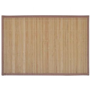 Бамбукови подложки за хранене 30 x 45 см, кафяви - 6 бр