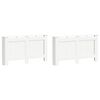 vidaXL Паравани за радиатори, 2 бр, бели, 152x19x81,5 см, МДФ
