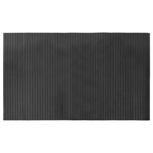 vidaXL Килим правоъгълен сив, 60x100 см, бамбук