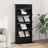 vidaXL Етажерка за списания с рафт Черния дъб 70 x 41 x 156 см