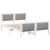 vidaXL Рамка за легло с таблото Светлосиво 140 x 190 cm текстил
