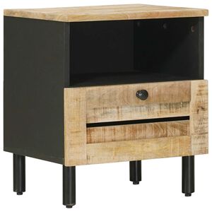 vidaXL Нощно шкафче Натурално 40 x 33 x 46 см Солидно мангово дърво