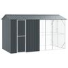 vidaXL Клетка за птици със съхранение Антрацит 430 x 208 x 247 см