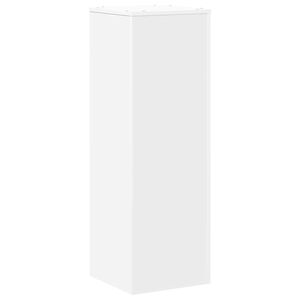 vidaXL Поставка за растения, бяла, 33x33x100 см, инженерно дърво