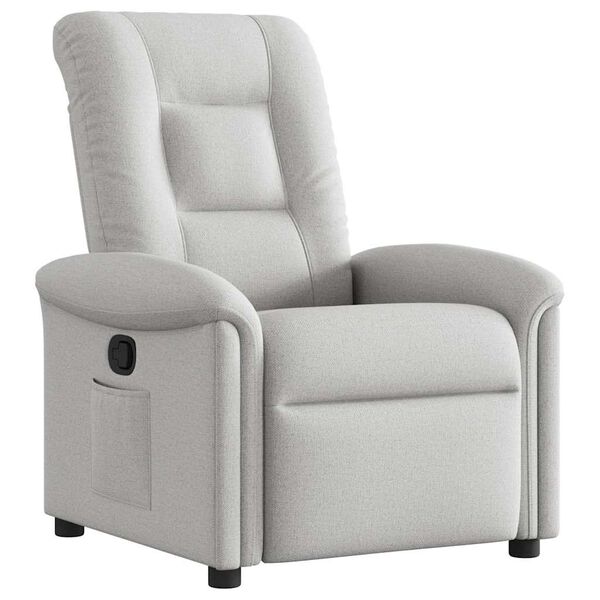 vidaXL Recliner Chair Cloud Grey Fabric