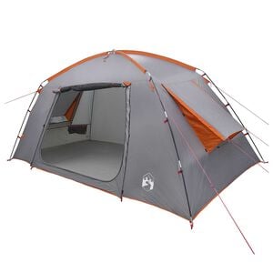 vidaXL Кабинна палатка Сив и оранжев 400 x 210 x 180 см Полиестер