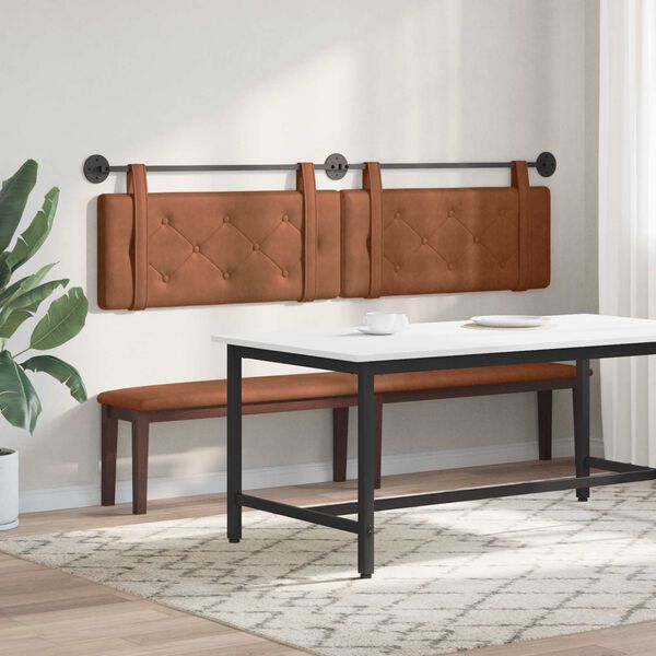 vidaXL кафяв Монтиране на стена 2 pcs Кафяво 200 x 5 x 40 см ПДЧ